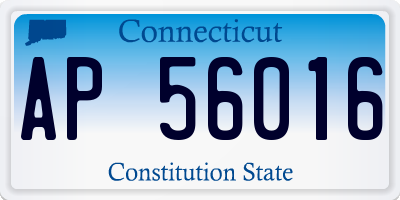 CT license plate AP56016