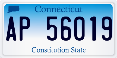 CT license plate AP56019