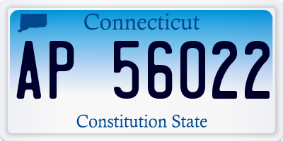 CT license plate AP56022