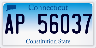 CT license plate AP56037