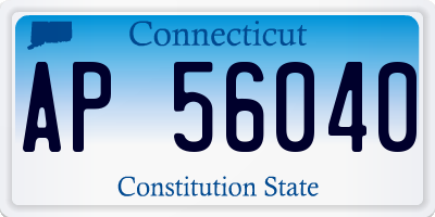 CT license plate AP56040