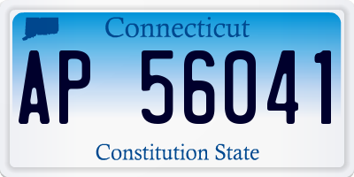 CT license plate AP56041
