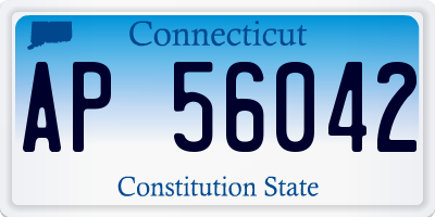 CT license plate AP56042