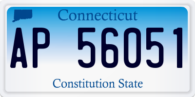 CT license plate AP56051