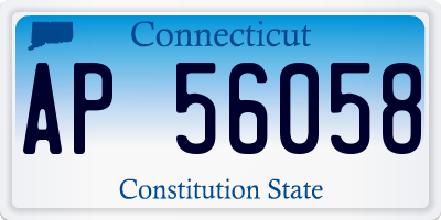 CT license plate AP56058