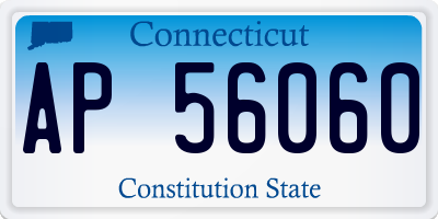 CT license plate AP56060