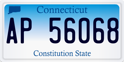CT license plate AP56068