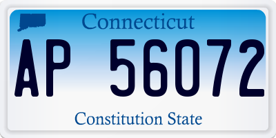 CT license plate AP56072