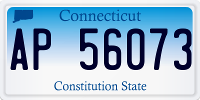 CT license plate AP56073