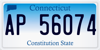 CT license plate AP56074