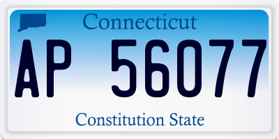 CT license plate AP56077