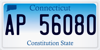 CT license plate AP56080