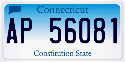 CT license plate AP56081
