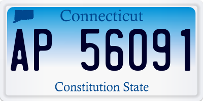 CT license plate AP56091