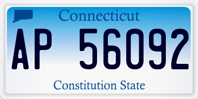 CT license plate AP56092