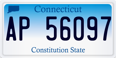 CT license plate AP56097