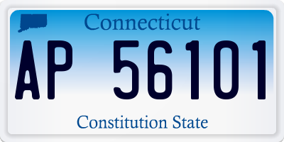 CT license plate AP56101