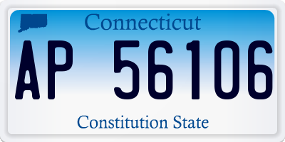 CT license plate AP56106