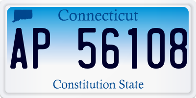 CT license plate AP56108