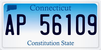 CT license plate AP56109