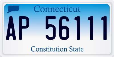 CT license plate AP56111