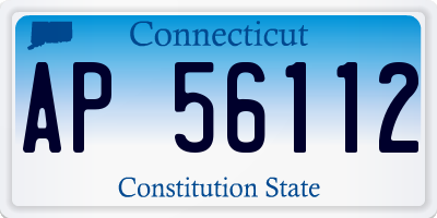 CT license plate AP56112