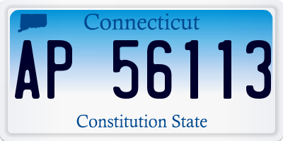 CT license plate AP56113