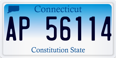 CT license plate AP56114