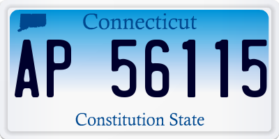 CT license plate AP56115