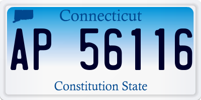 CT license plate AP56116