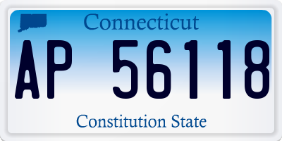 CT license plate AP56118