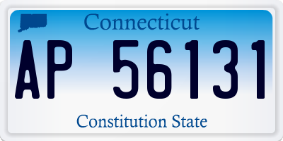 CT license plate AP56131