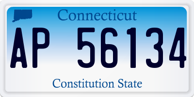 CT license plate AP56134