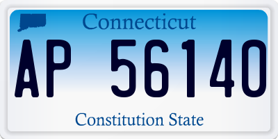 CT license plate AP56140
