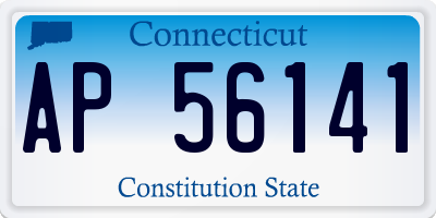 CT license plate AP56141