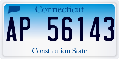 CT license plate AP56143
