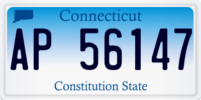 CT license plate AP56147