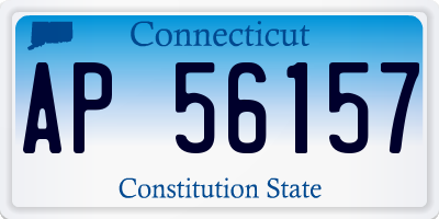 CT license plate AP56157