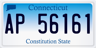 CT license plate AP56161