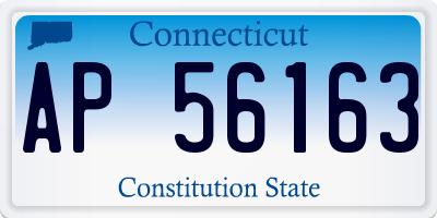 CT license plate AP56163