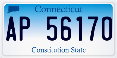 CT license plate AP56170