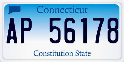 CT license plate AP56178