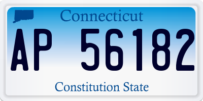 CT license plate AP56182