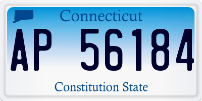 CT license plate AP56184