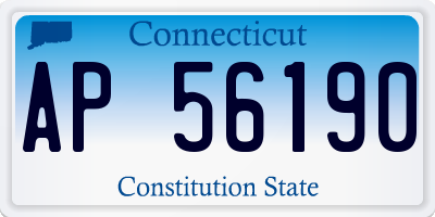 CT license plate AP56190