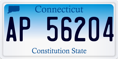 CT license plate AP56204