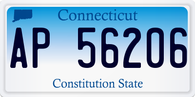 CT license plate AP56206