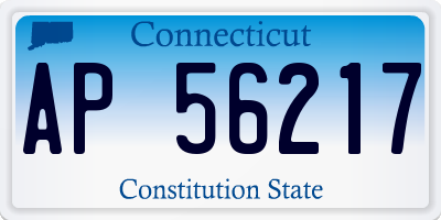 CT license plate AP56217