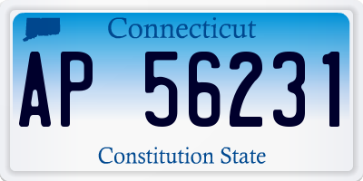 CT license plate AP56231