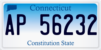 CT license plate AP56232